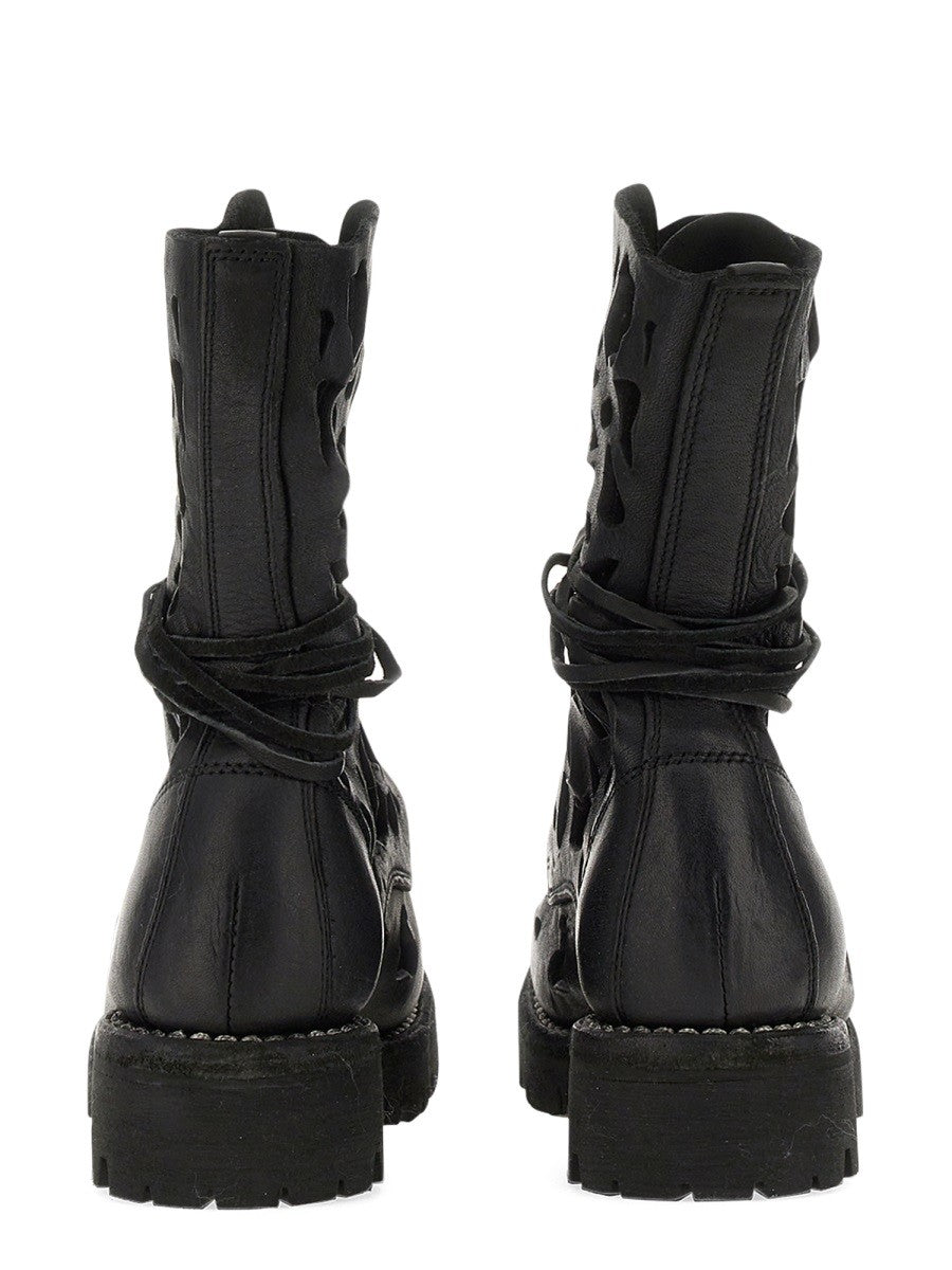 GUIDI ANKLE BOOT WITH CUT OUT DETAILS