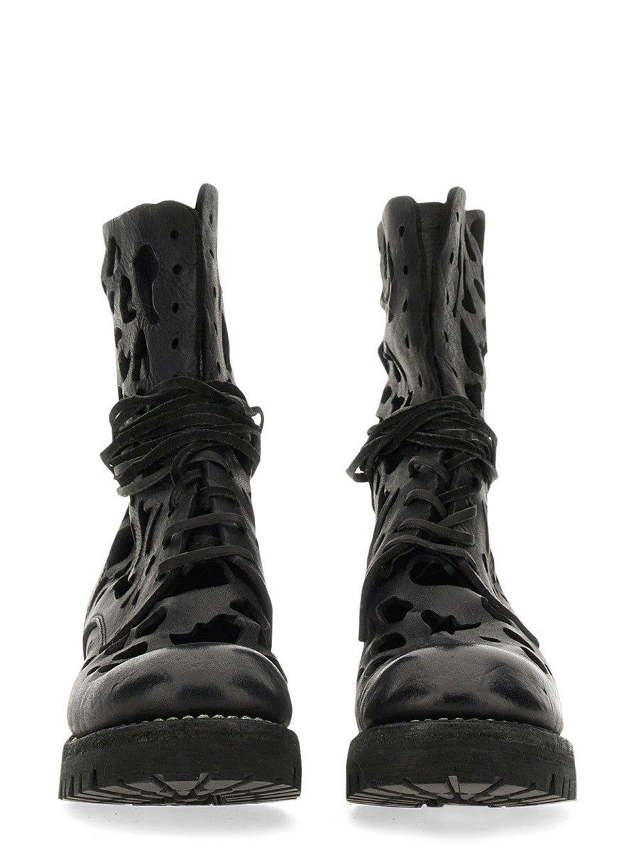 GUIDI ANKLE BOOT WITH CUT OUT DETAILS