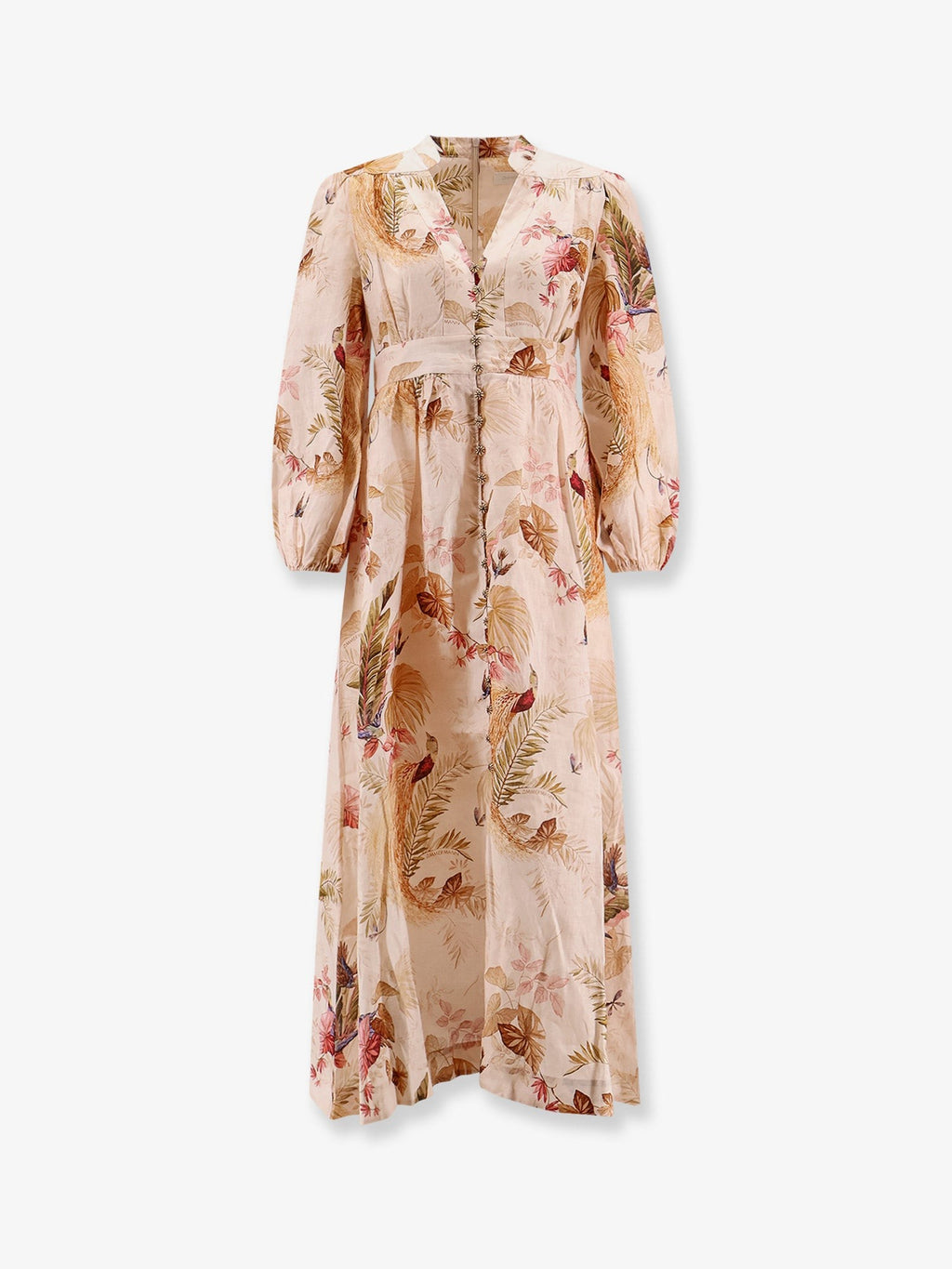 ZIMMERMANN Ascension Plunge linen Midi Dress