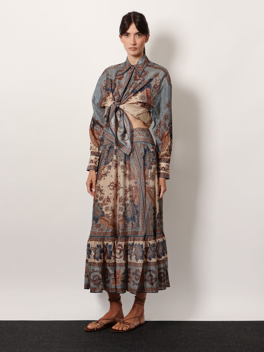 ZIMMERMANN Ascension Tiered midi skirt