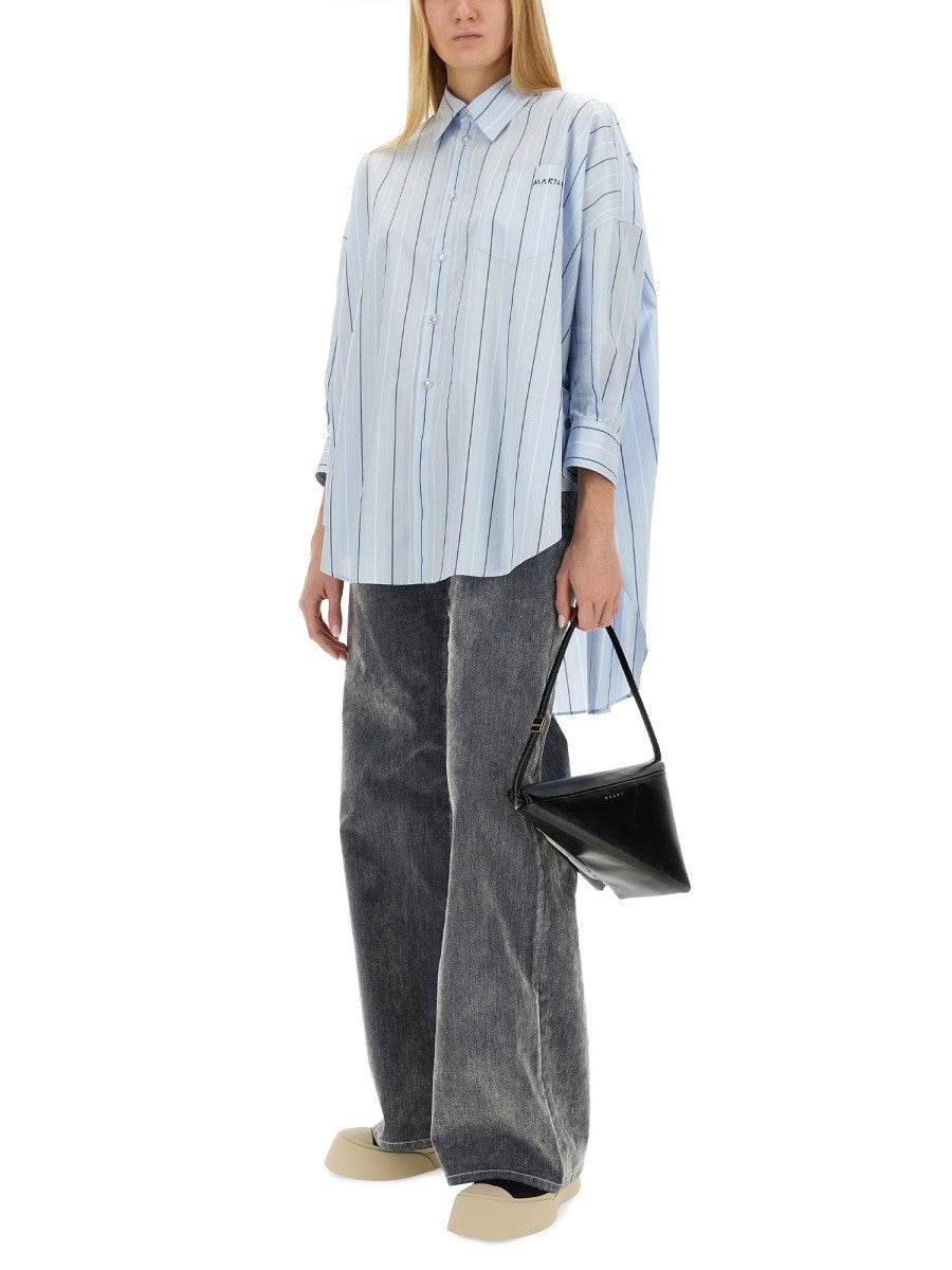 Marni ASYMMETRICAL STRIPED SHIRT