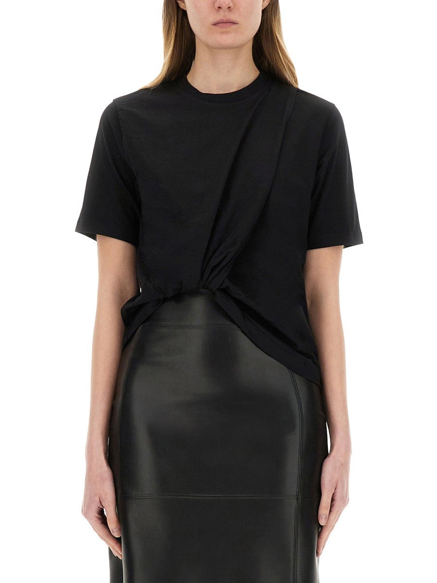 msgm ASYMMETRICAL T-SHIRT