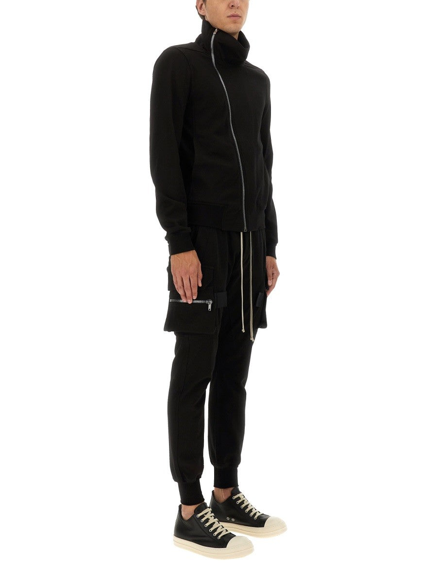 RICK OWENS ASYMMETRICAL ZIPPER SWEATSHIRT