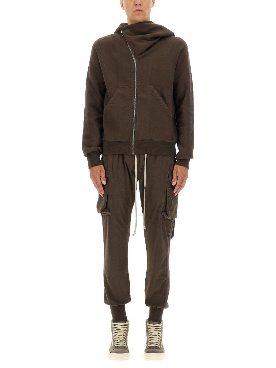 RICK OWENS DRKSHDW ASYMMETRICAL ZIPPER SWEATSHIRT
