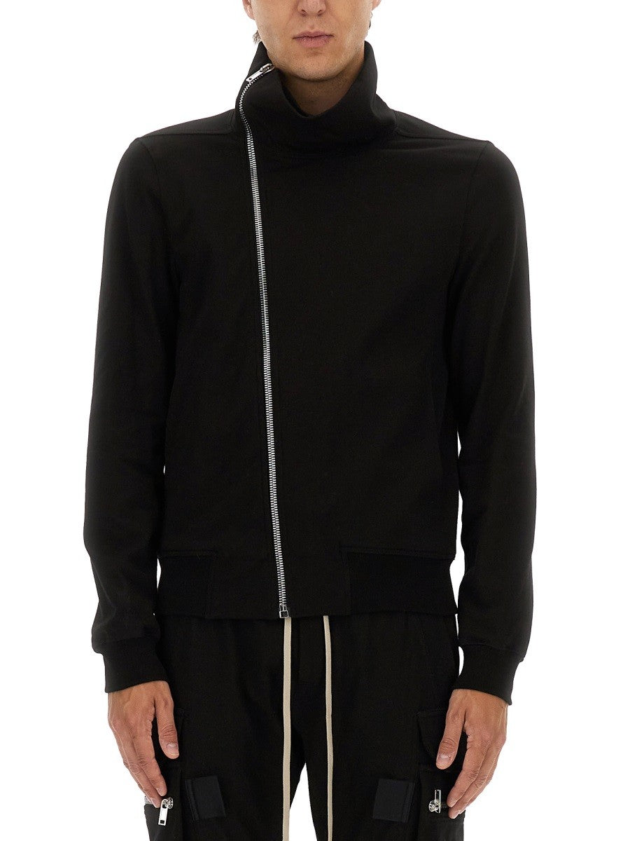 RICK OWENS ASYMMETRICAL ZIPPER SWEATSHIRT