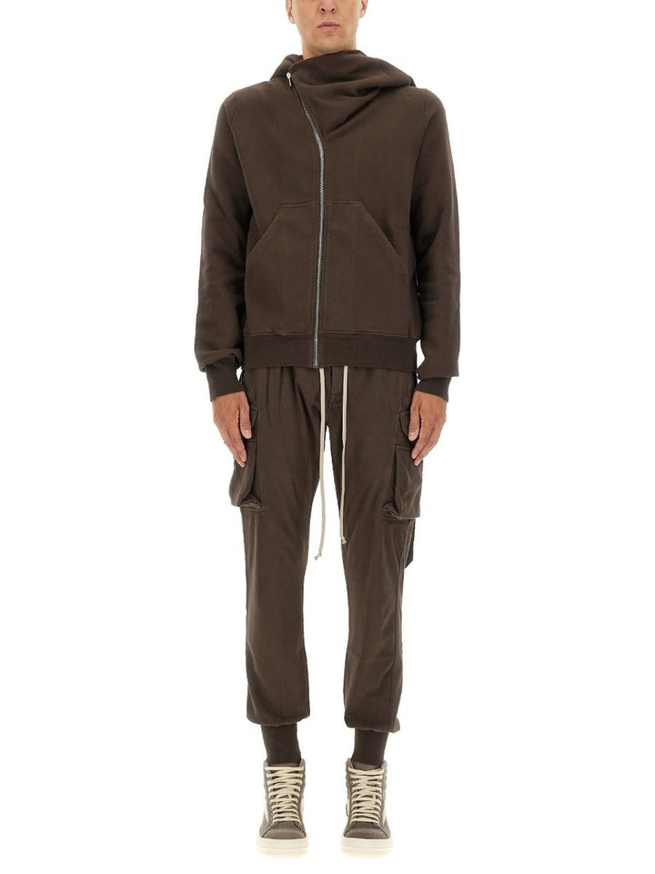 RICK OWENS DRKSHDW ASYMMETRICAL ZIPPER SWEATSHIRT
