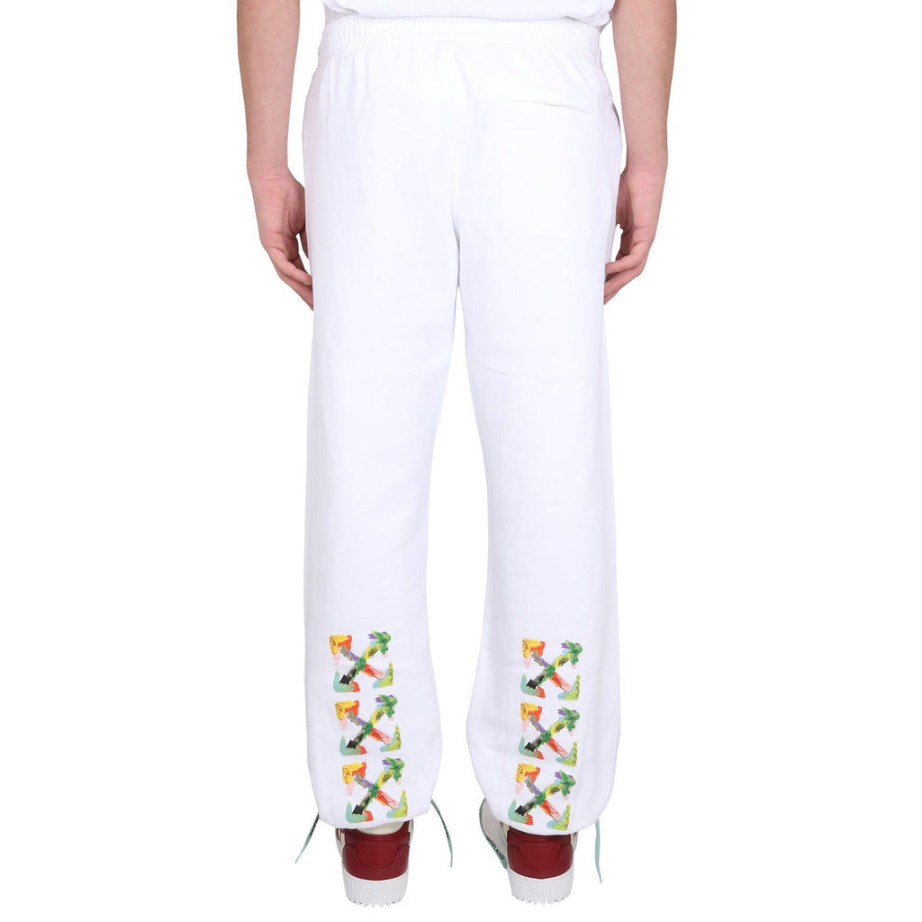 Off-White Cotton Logo Sweatpants