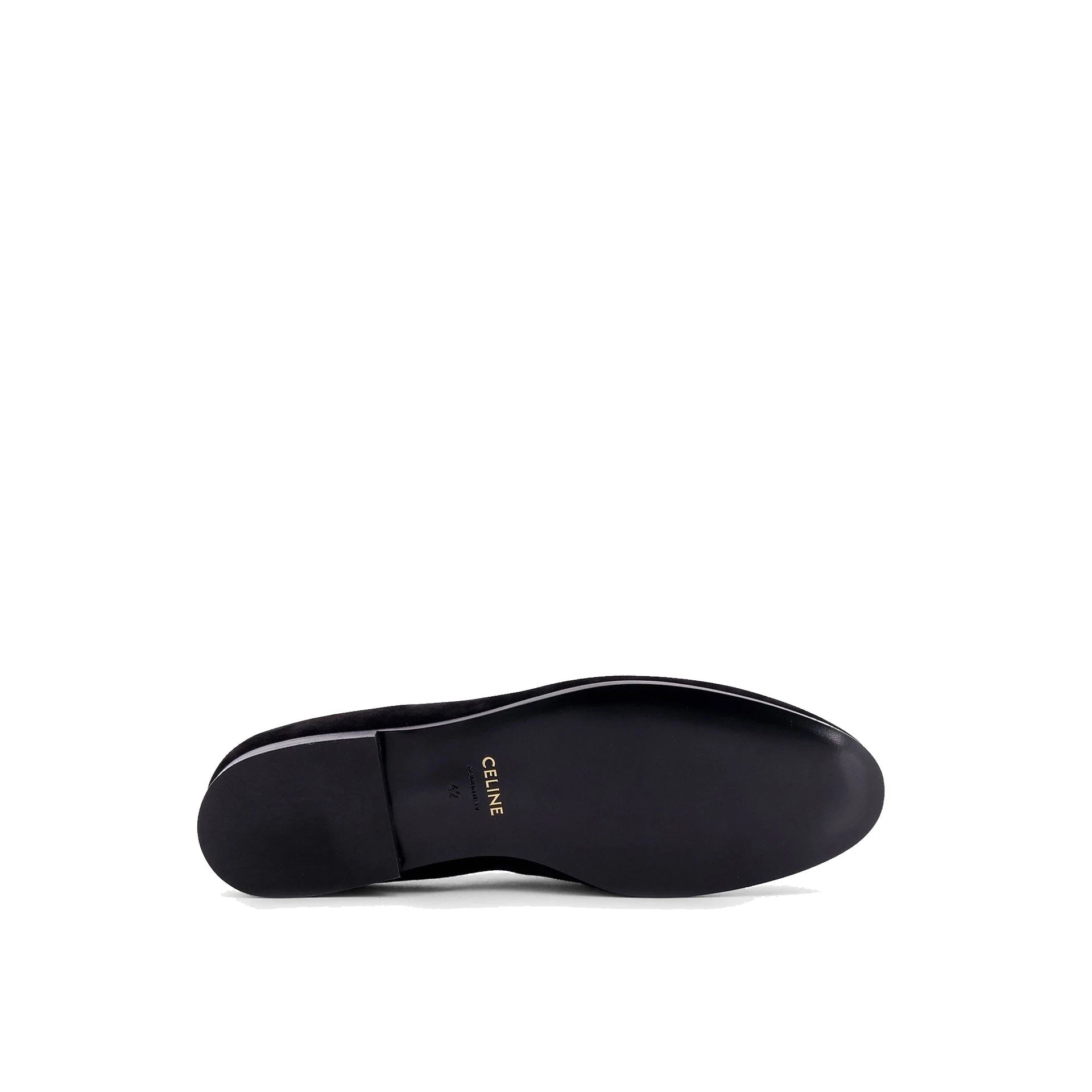 Celine Velvet Loafers With Embroidered Triomphe Logo