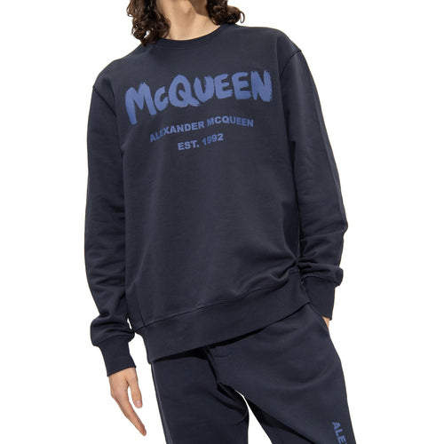 Alexander McQueen Cotton Logo Sweatshirt – Siebentaschen