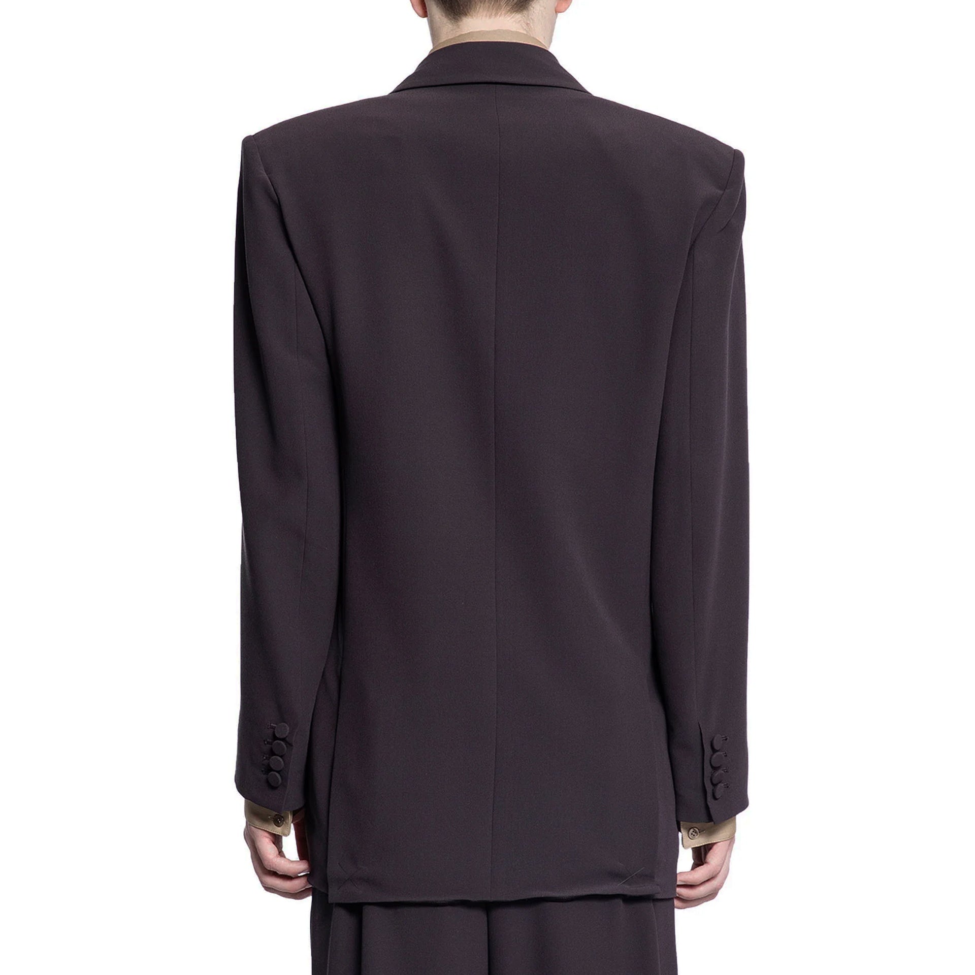 Saint Laurent Double-Breasted Silk-Crepe Blazer