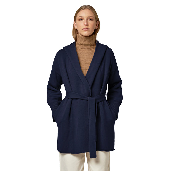 Alpha Studio Coats Blue Woman
