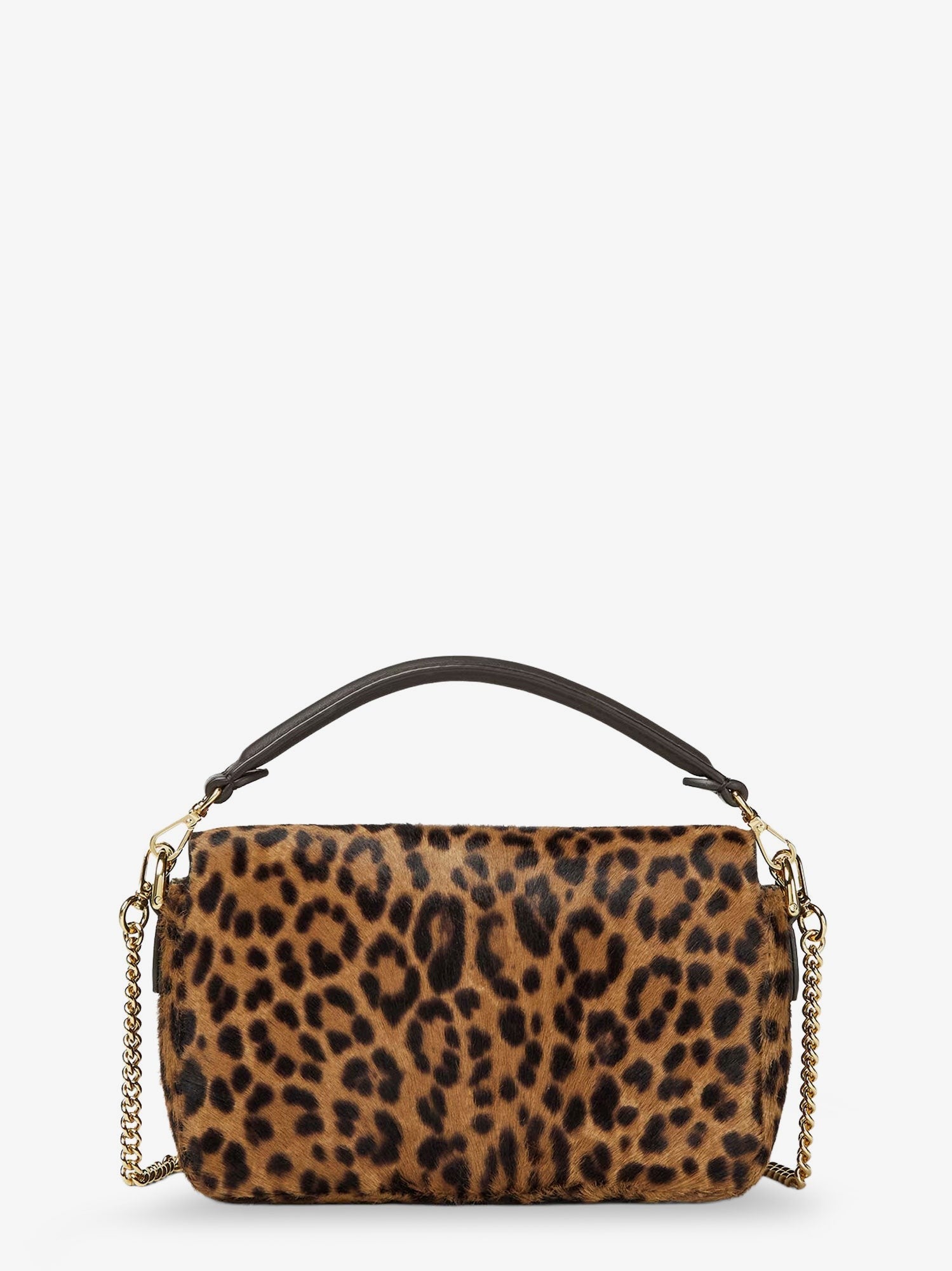 Fendi Baguette Mini leather shoulder bag with Fendi Leo print