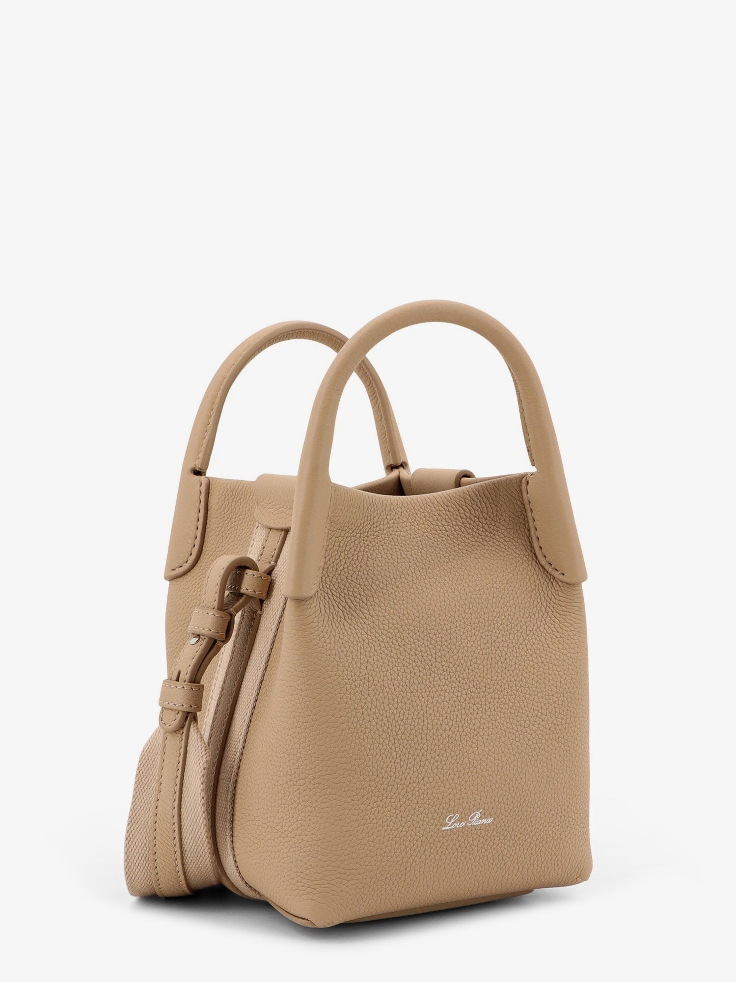 LORO PIANA Bale Micro leather bucket bag