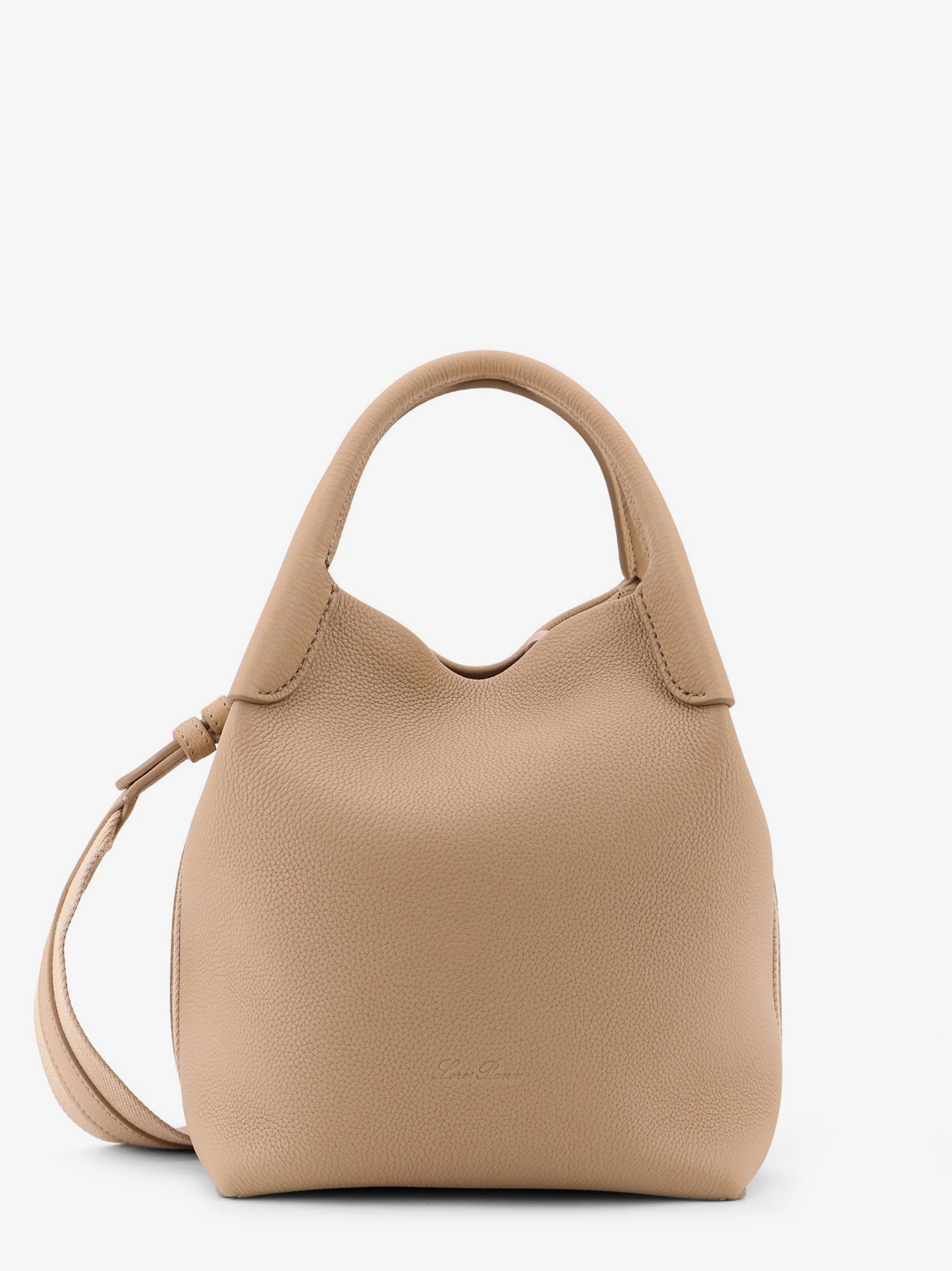 LORO PIANA Bale Small leather bucket bag