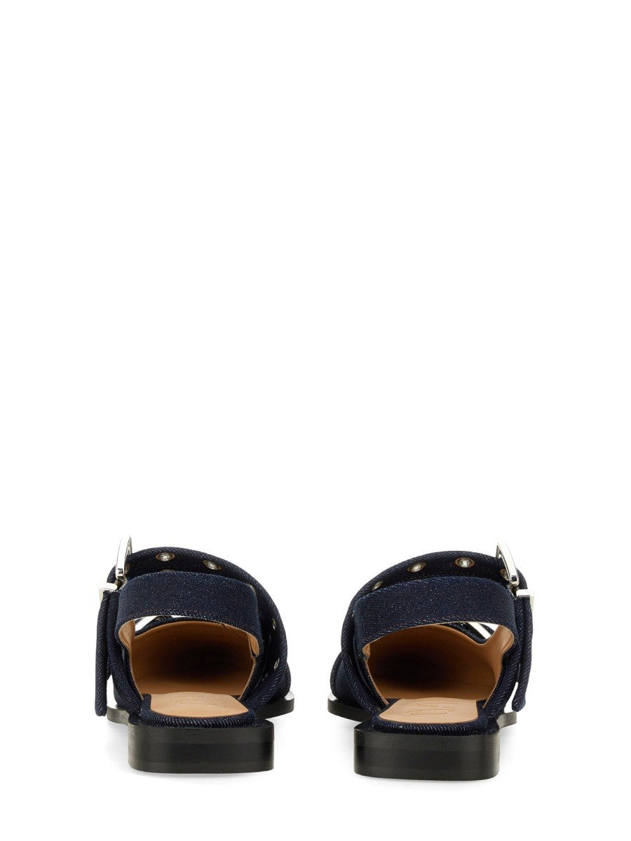 GANNI BALLERINA WITH BUCKLE