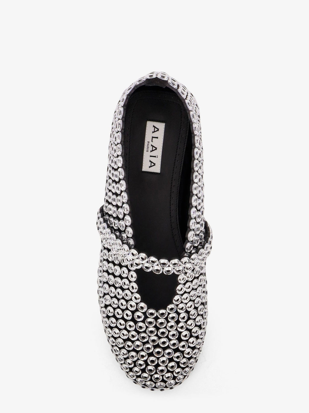 ALAIA Ballet Flats suede and rubber ballerinas with glass eyelets