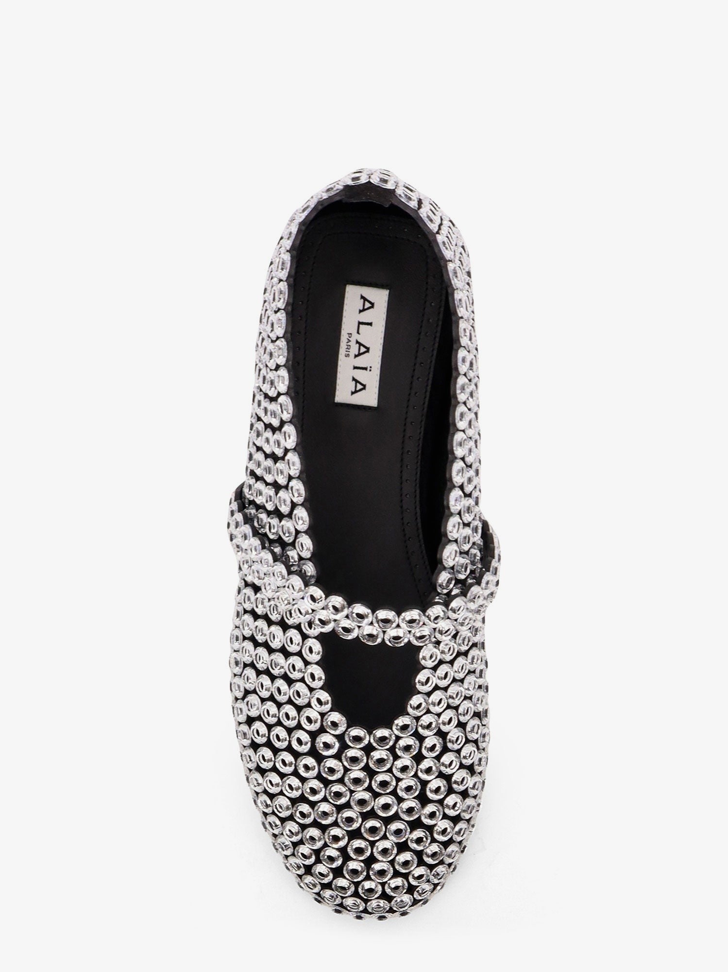 ALAIA Ballet Flats suede and rubber ballerinas with glass eyelets
