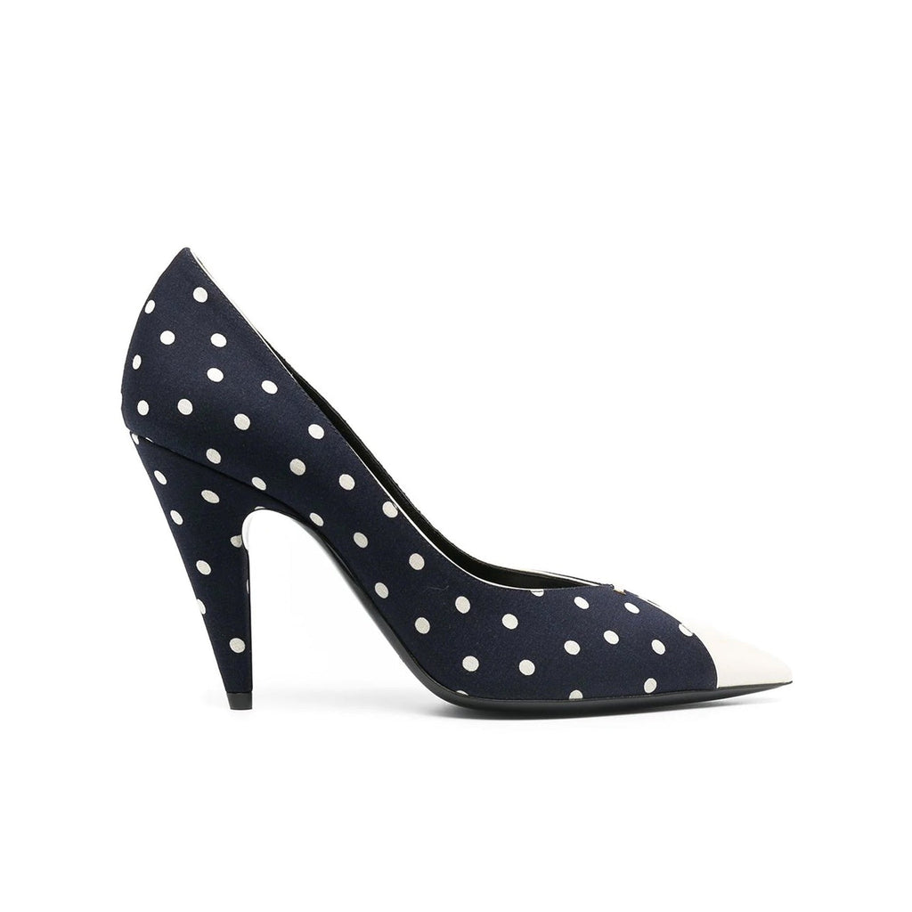 Saint Laurent Lola Polka Dot-Print Pumps