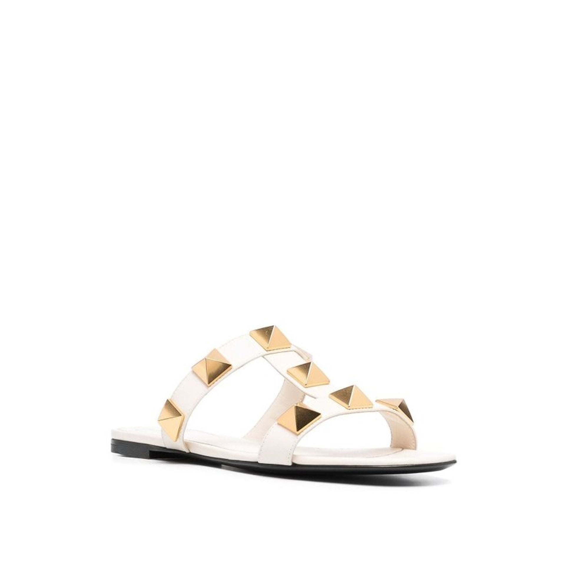 Valentino Garavani Roman Stud Leather Flat Sandals