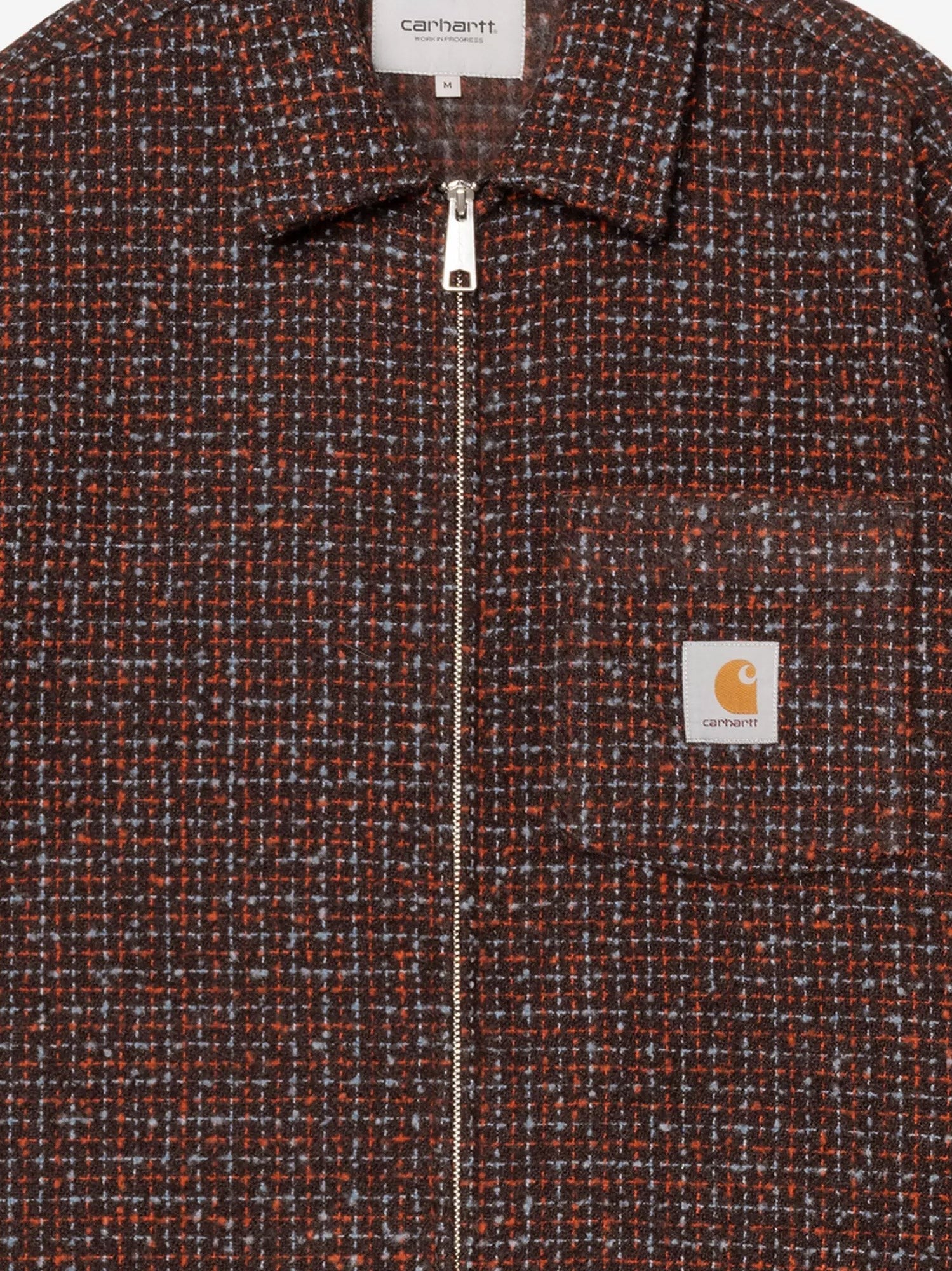 Carhartt Wip Bellamy Shirt Jac jacket with logo patch on the front