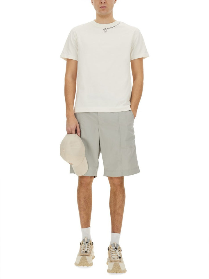 MONCLER GRENOBLE BELTED BERMUDA SHORTS