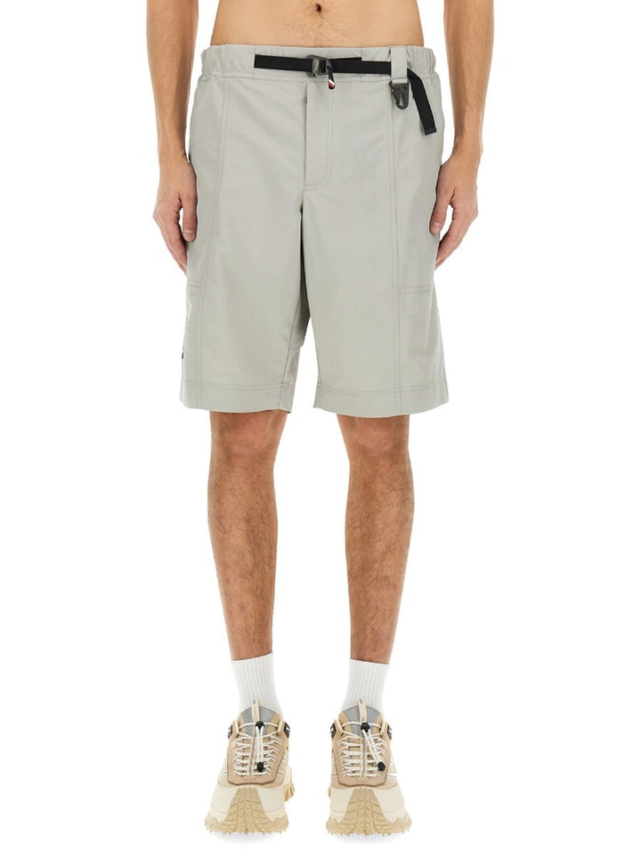 MONCLER GRENOBLE BELTED BERMUDA SHORTS