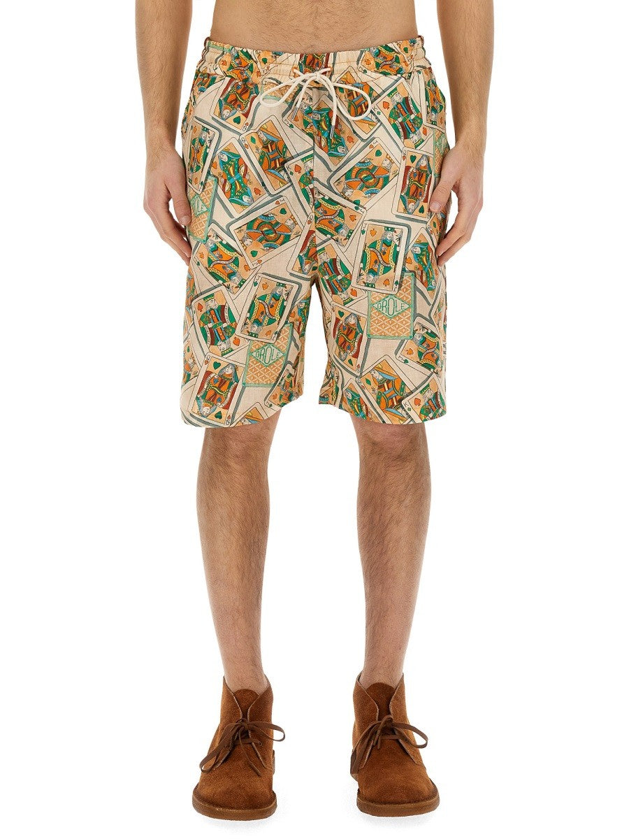 Drole De Monsieur BERMUDA SHORTS WITH PRINT