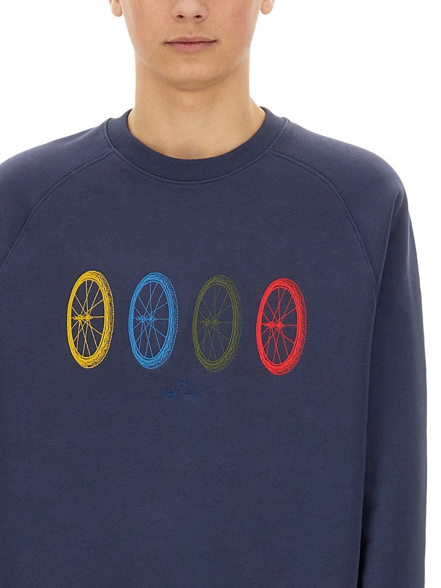 PS BY PAUL SMITH "BIKE WHEEL" SWEATSHIRT