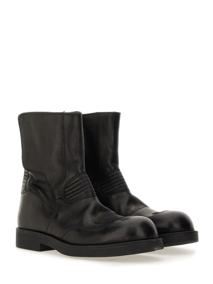 MM6 MAISON MARGIELA LEATHER BIKER BOOT