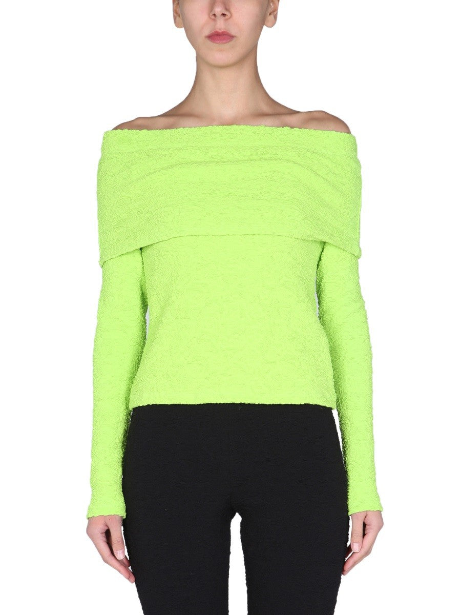 msgm BOAT NECK TOP