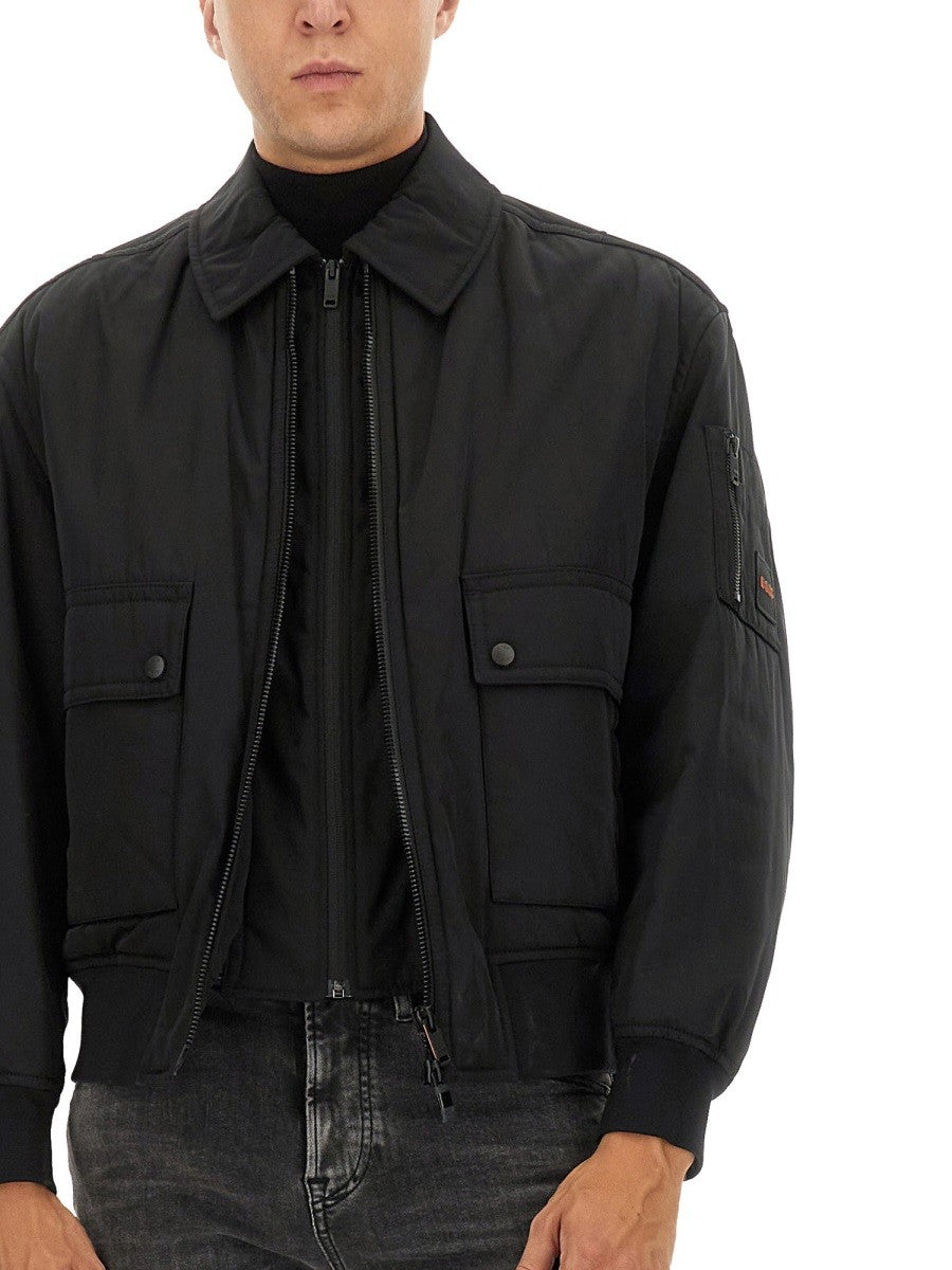 Boss BOMBER JACKET WITH REMOVABLE LINING