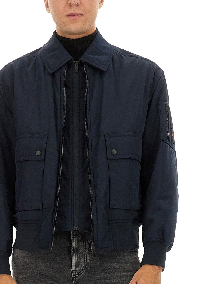 Boss BOMBER JACKET WITH REMOVABLE LINING