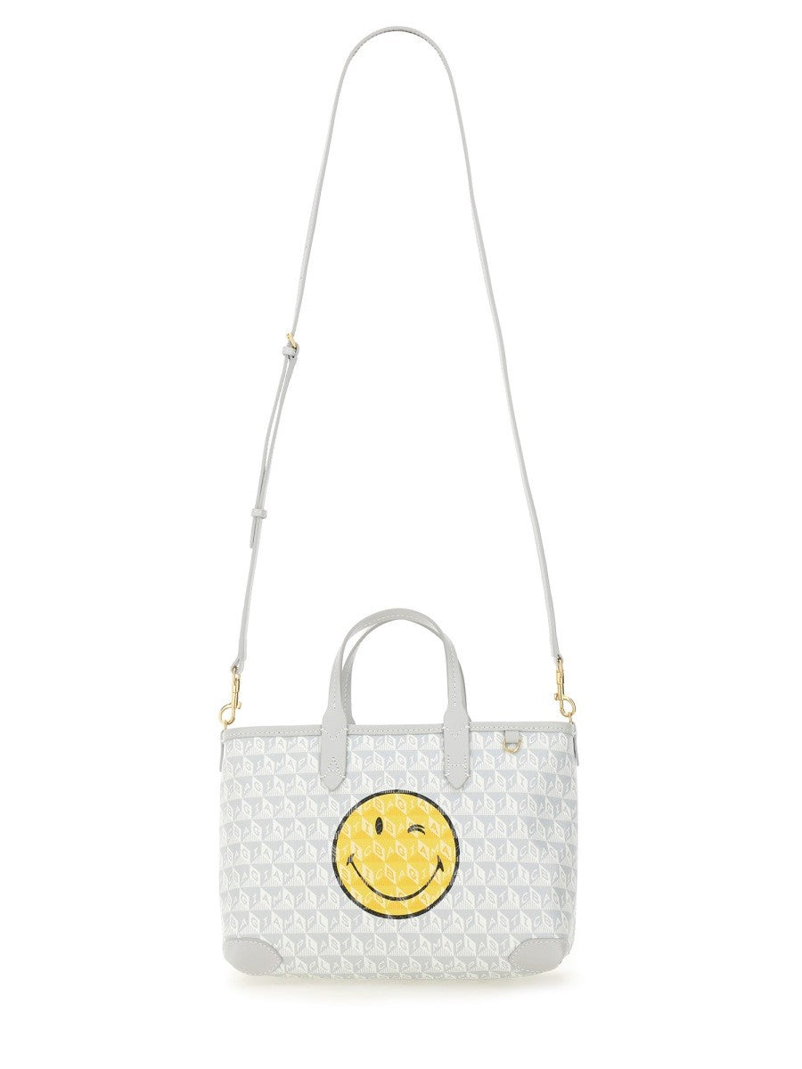 ANYA HINDMARCH "I AM A PLASTIC BAG WINK" TOTE BAG XS