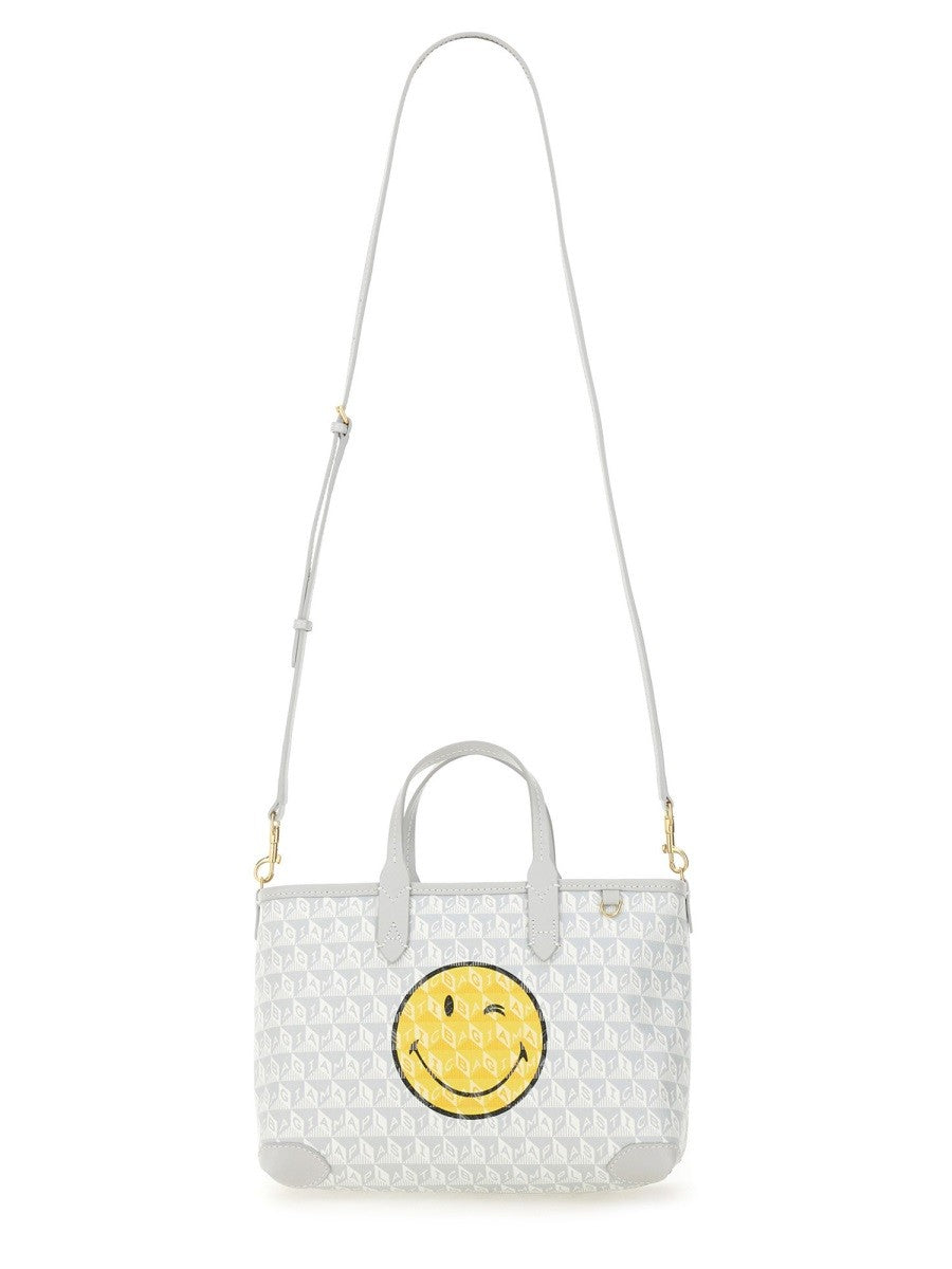 ANYA HINDMARCH "I AM A PLASTIC BAG WINK" TOTE BAG XS