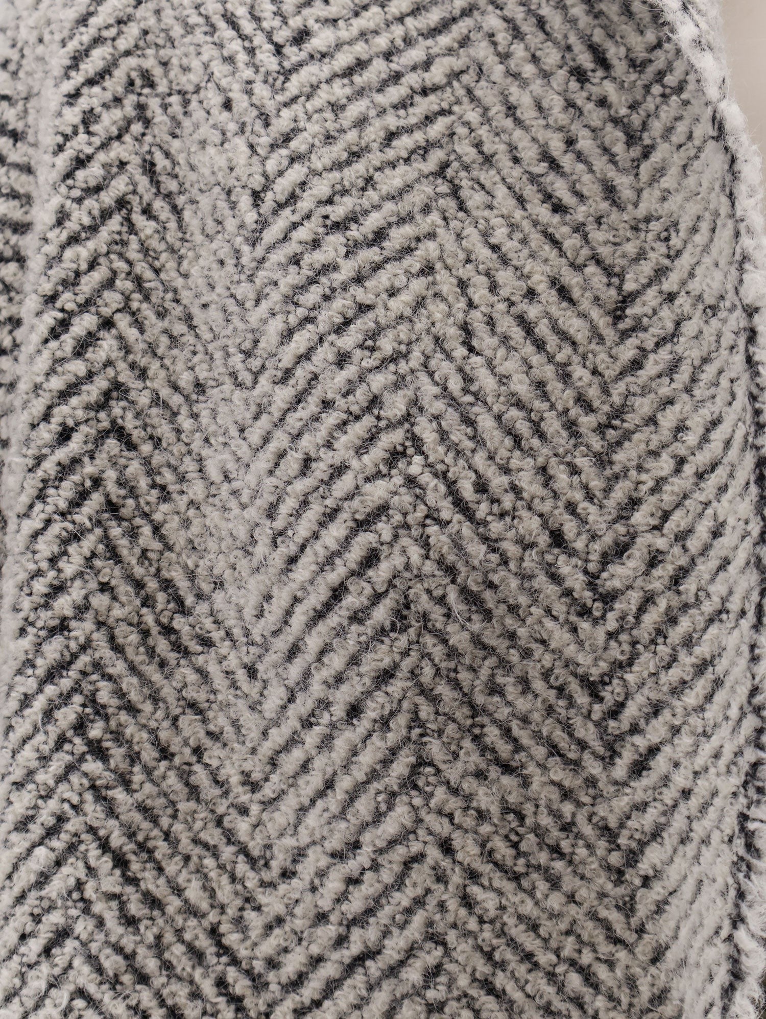 alberta ferretti Bouclé coat with herringbone pattern