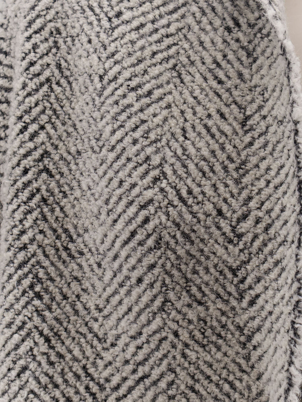 alberta ferretti Bouclé coat with herringbone pattern