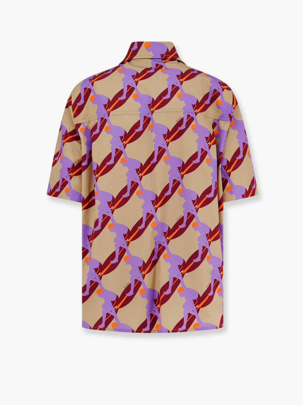 Gucci Bowling cotton popeline shirt with all-over surfer print