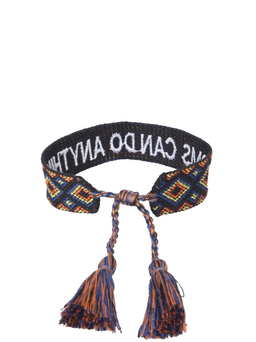 LABEL K BRAIDED FABRIC BRACELET