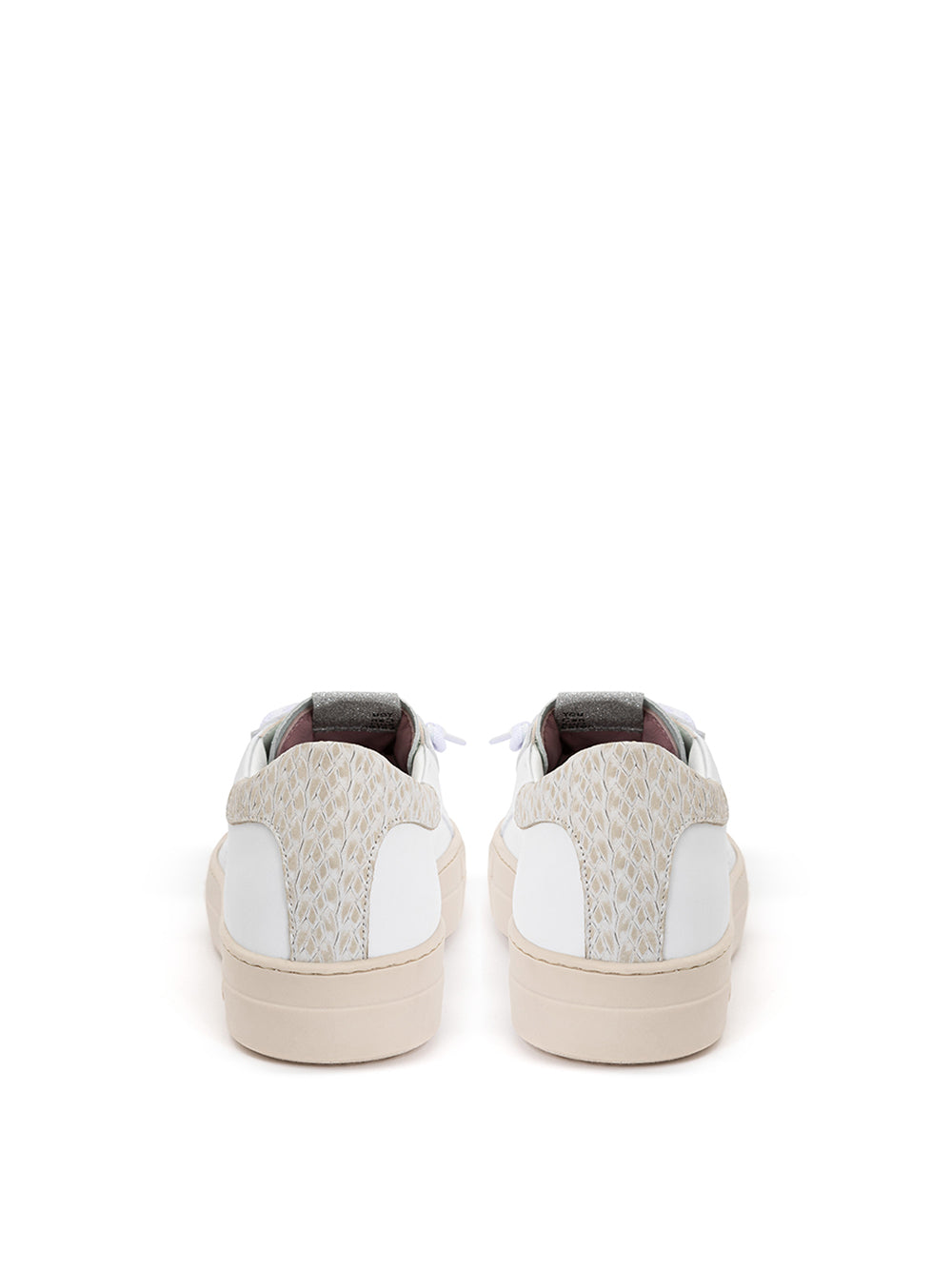P448 White Leather Thea Python Sneakers