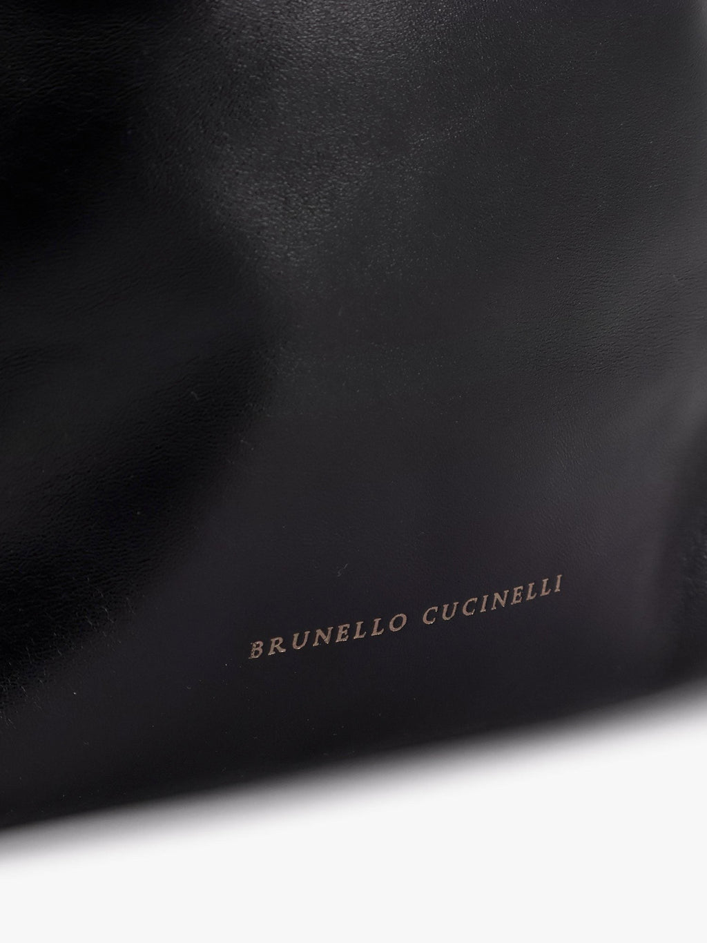 Brunello Cucinelli Bucket Mellow leather bucket bag with Monili detail