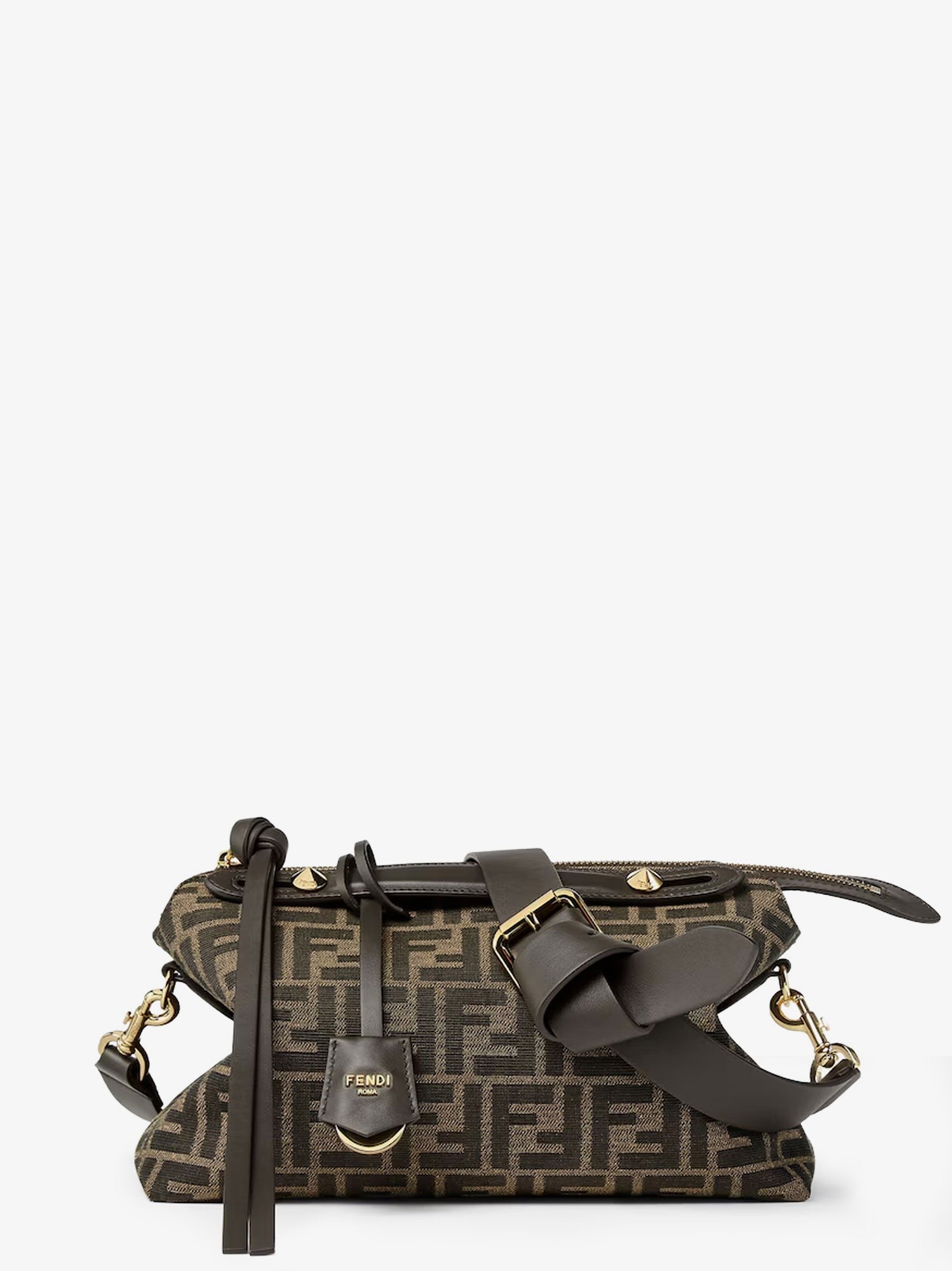 Fendi By The Way Soft Medium FF jacquard fabric and leather