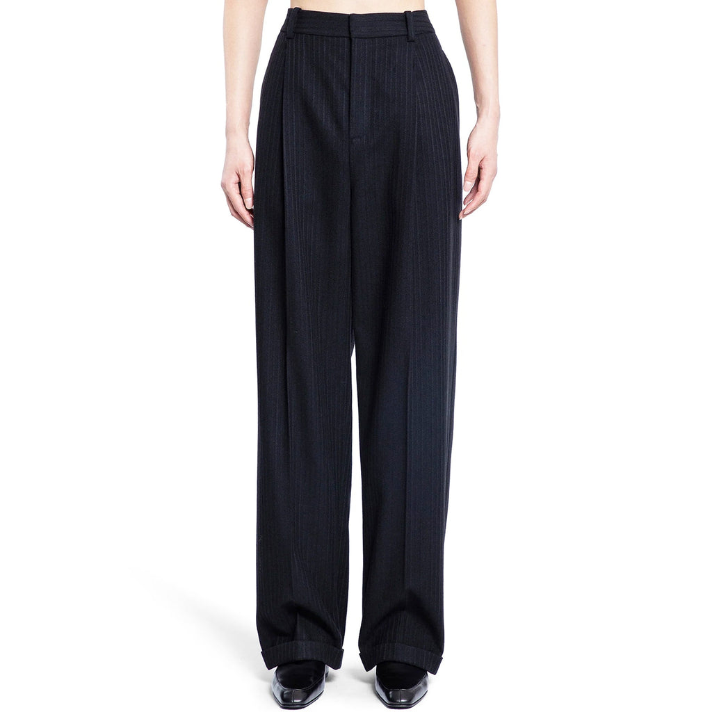 Saint Laurent Cashmere And Wool Flannel 90'S Striped Pants – Siebentaschen