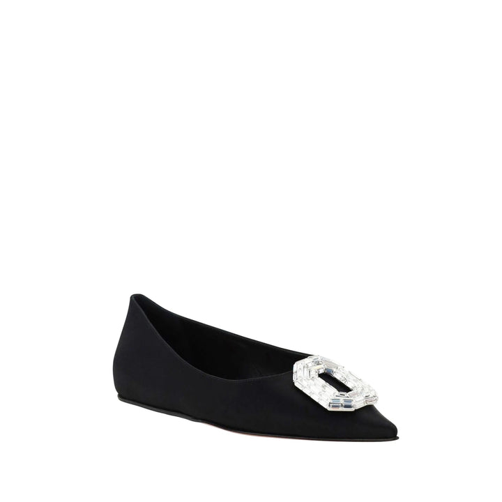 Amina Muaddi Camellia Ballerina Flats