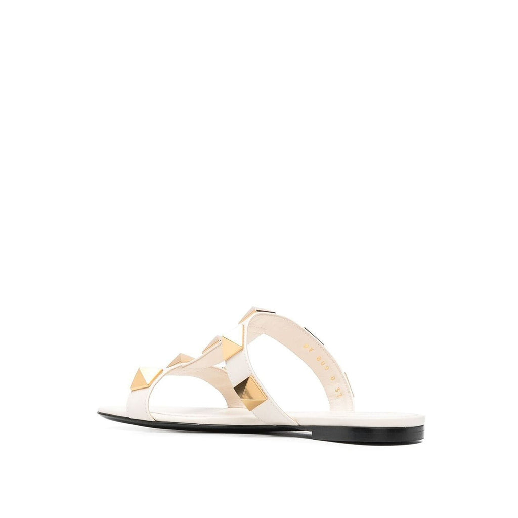 Valentino Garavani Roman Stud Leather Flat Sandals