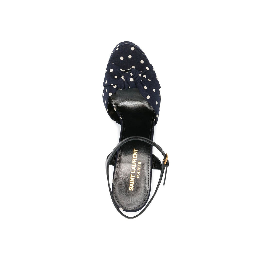 Saint Laurent Bianca Polka-Dot Sandals