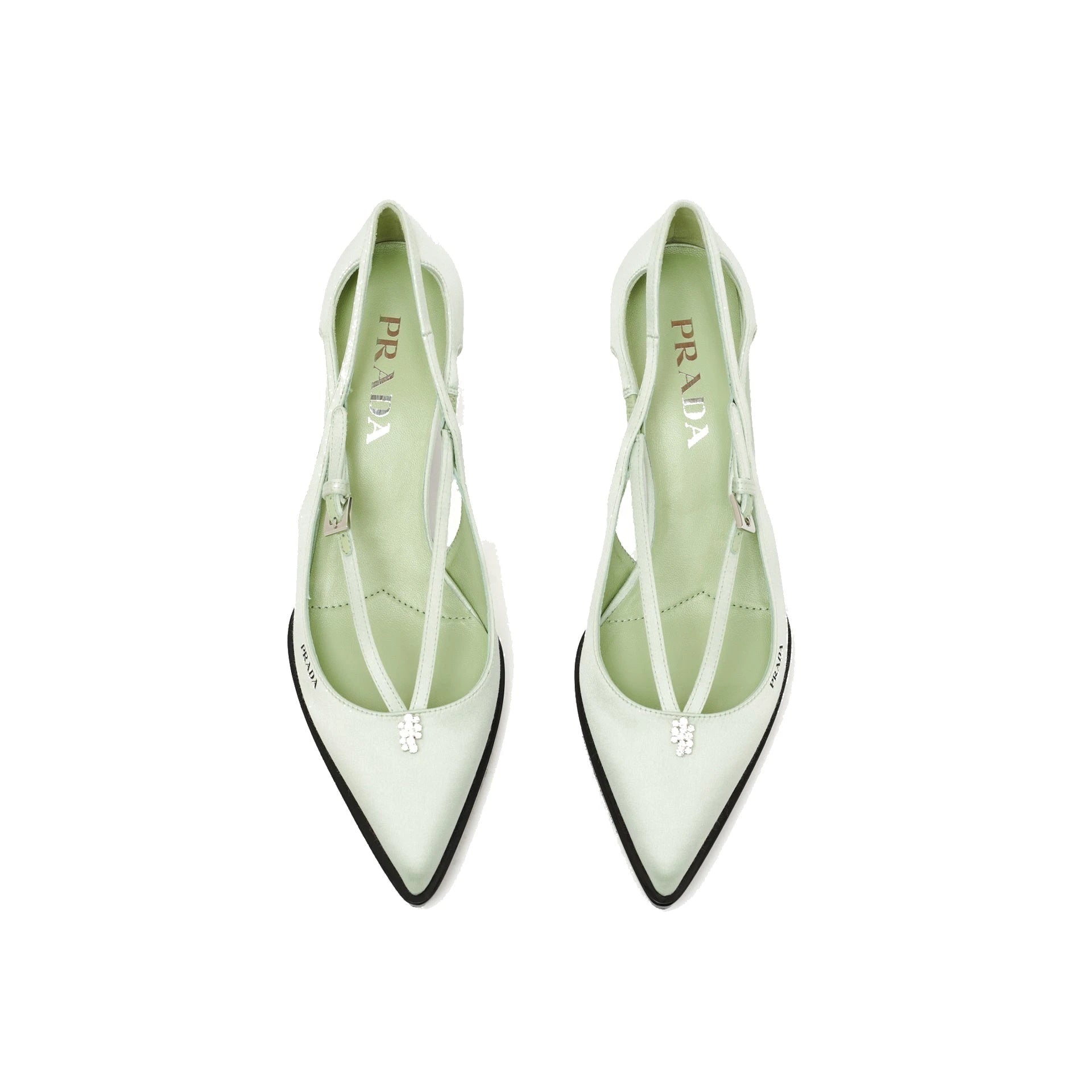 Prada Cut-Out Satin Pumps