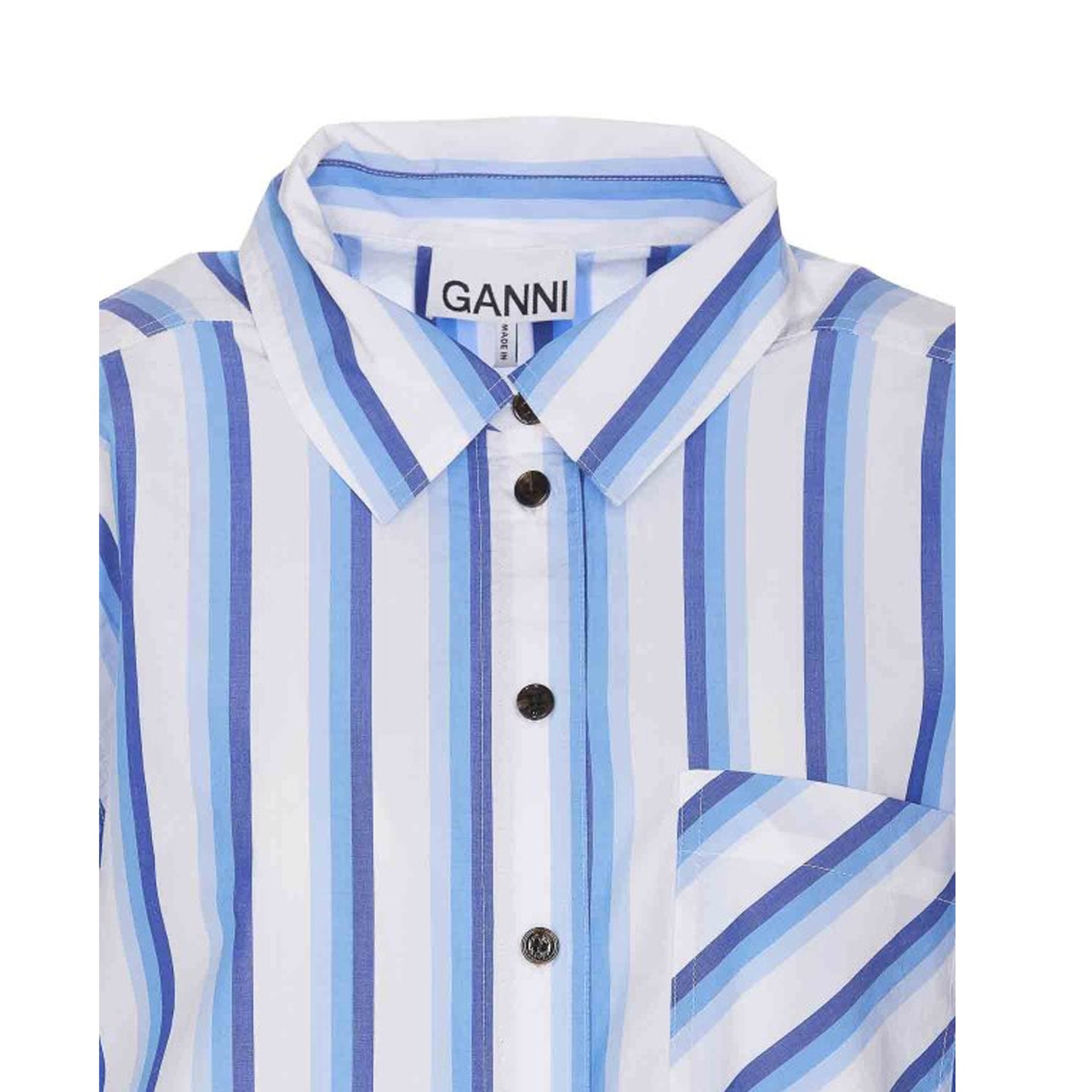 Ganni Cotton Striped Shirt – Siebentaschen