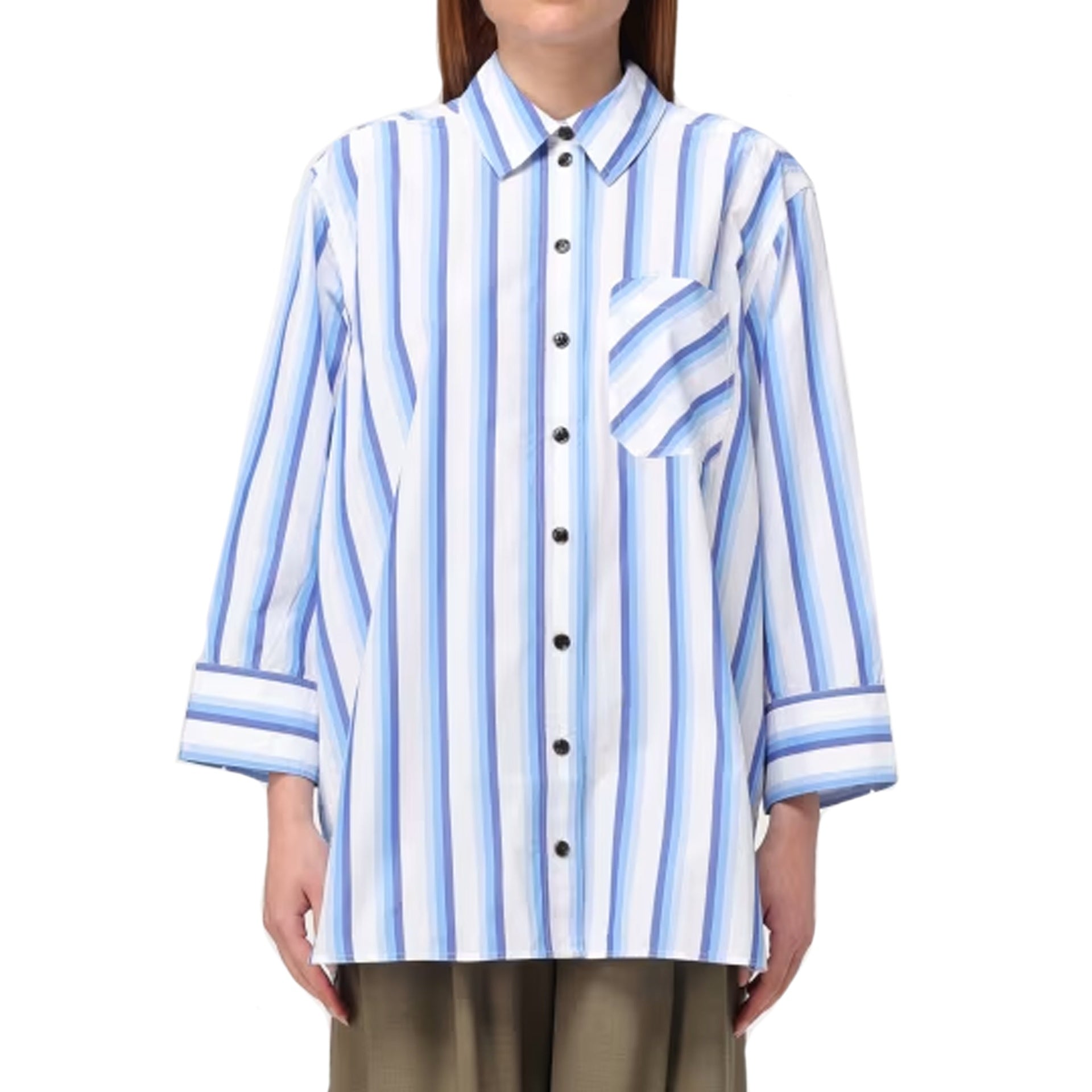 Ganni Cotton Striped Shirt – Siebentaschen
