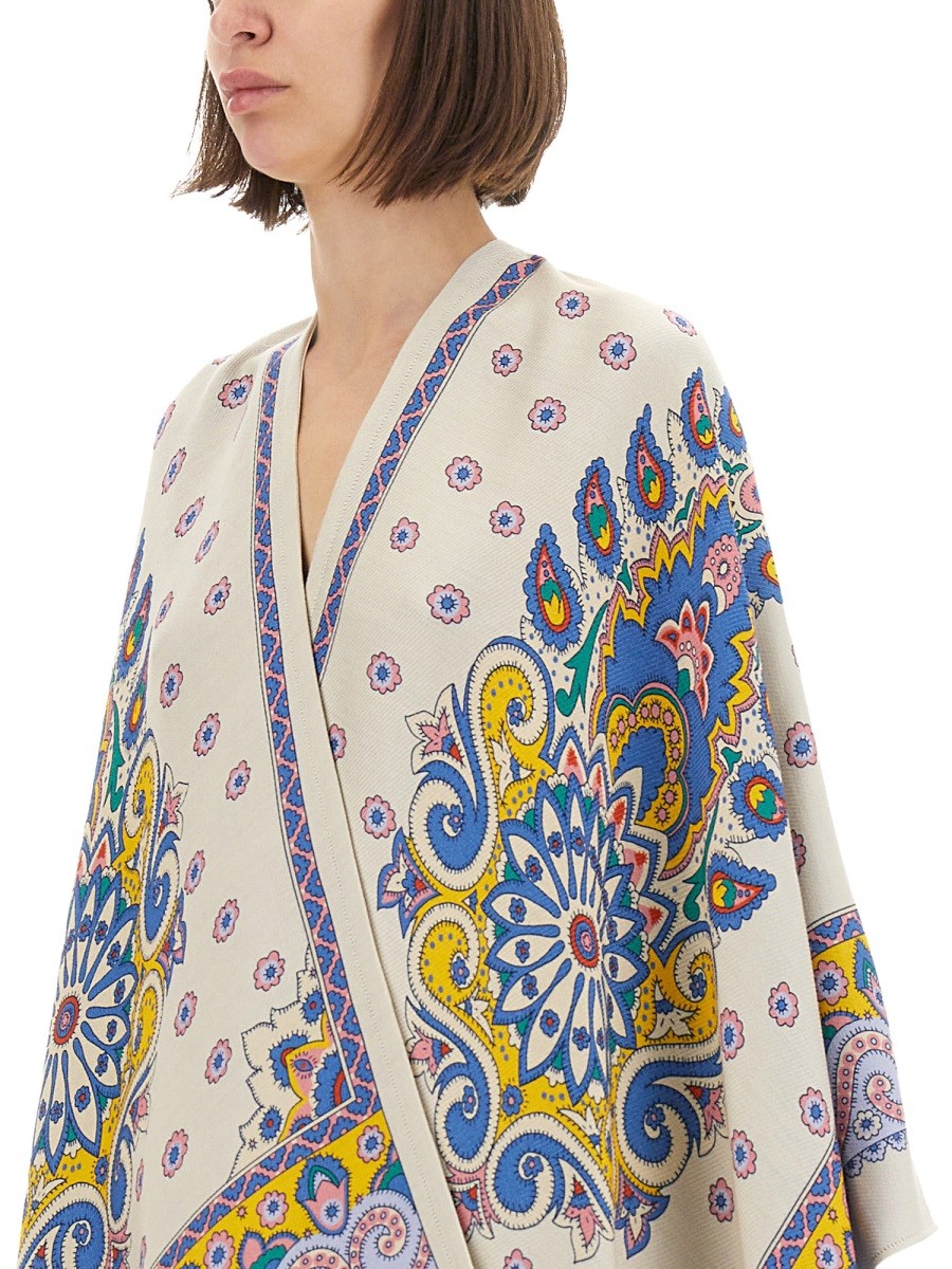 Etro CAPE WITH DAISIES