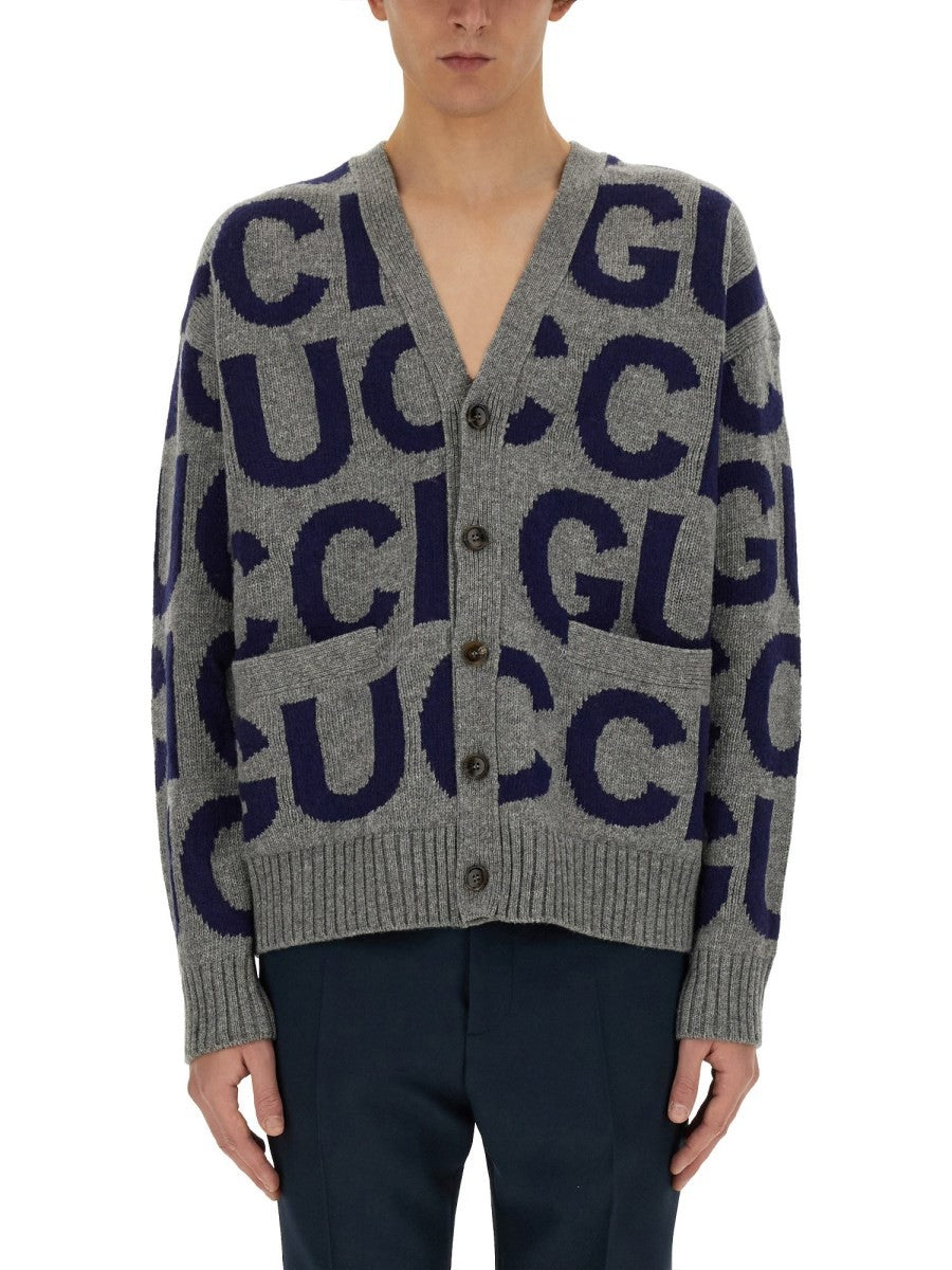 Gucci CARDIGAN WITH GUCCI INLAY